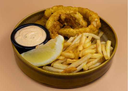 Beer Battered Fish And Chips With Tartar Sauce (2 Pieces Flathead Fillet)